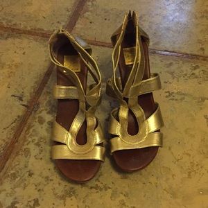 Gold Dolce Vita Wedges